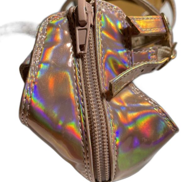 Luffymomo Pink iridescent feminine Women's Gladiator Strappy Sandals Size 8 - Picture 14 of 15